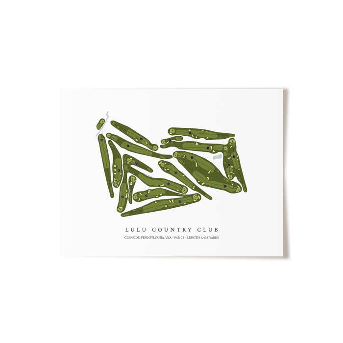 LuLu Country Club | Golf Course Map | Unframed