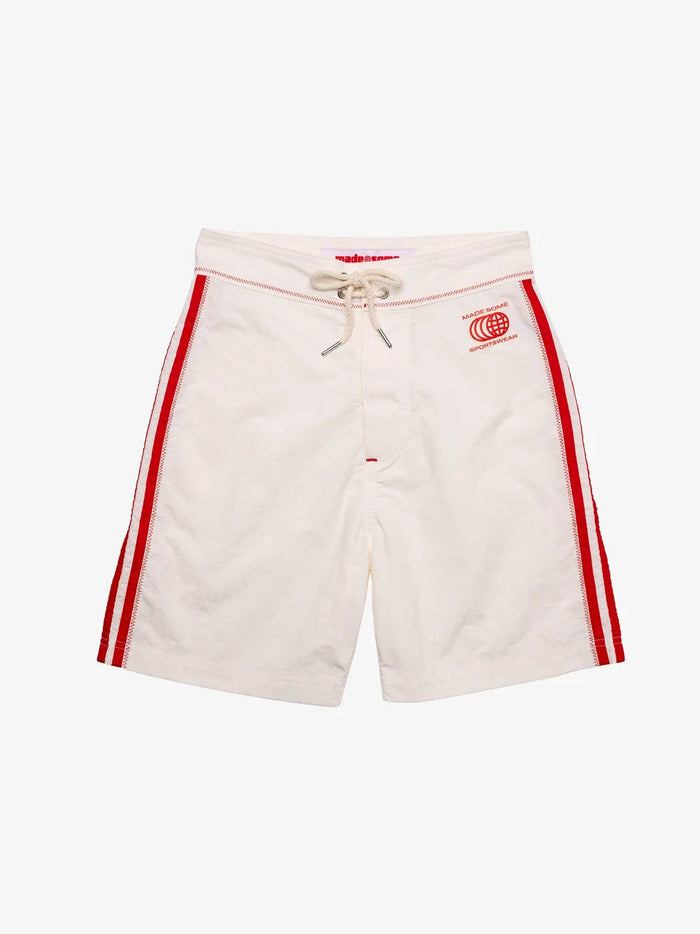 Made Some - Made Some Long Shorts - Logo White/Red -