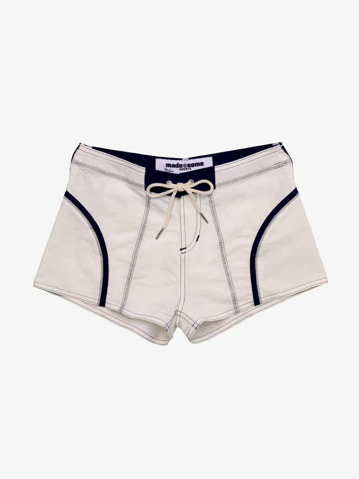 Made Some - Made Some Short Shorts - White/Navy -