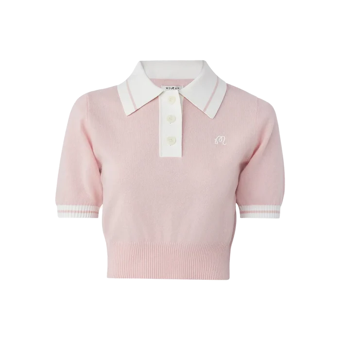 Malbon Women's Mikayla Knit Polo Pink Color