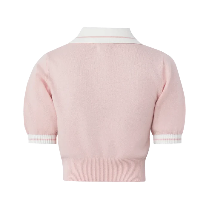 Malbon Women's Mikayla Knit Polo Pink Color