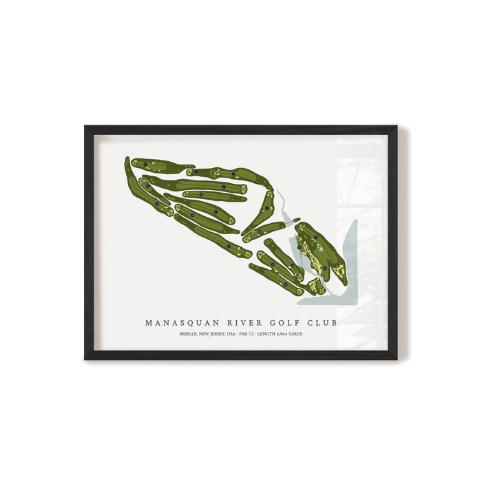 Manasquan River Golf Club | Golf Course Map | Black Frame
