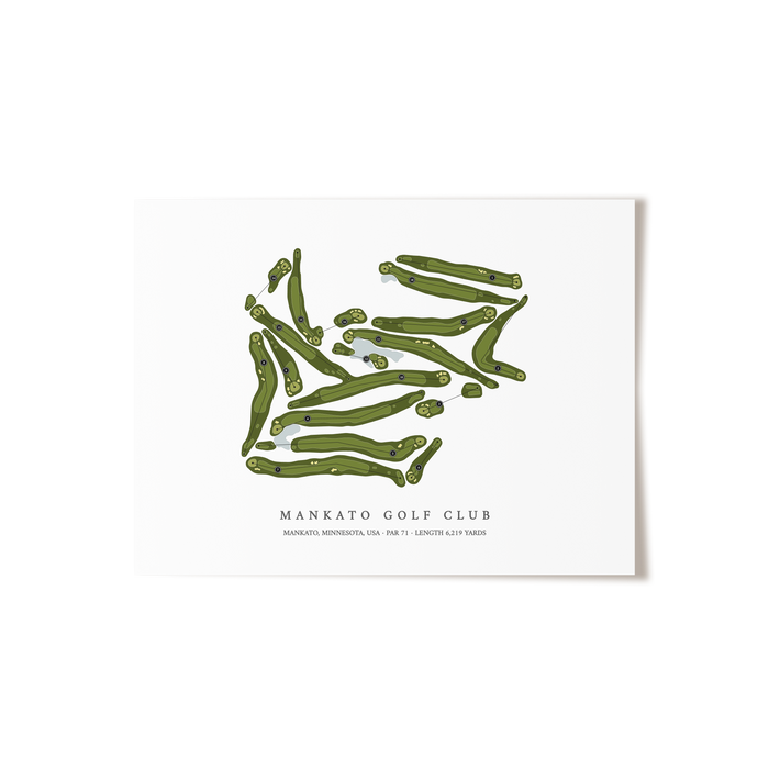 Mankato Golf Club | Golf Course Map | Unframed