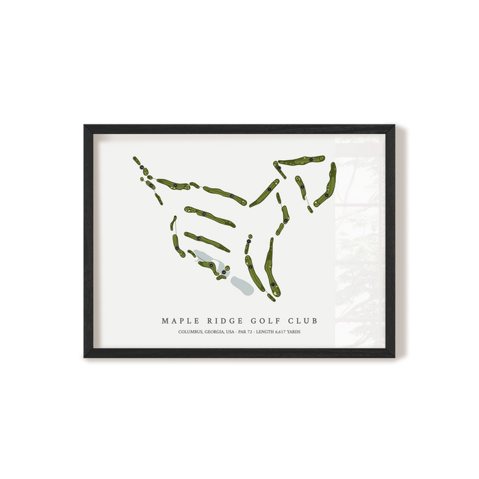 Maple Ridge Golf Club | Golf Course Map | Black Frame