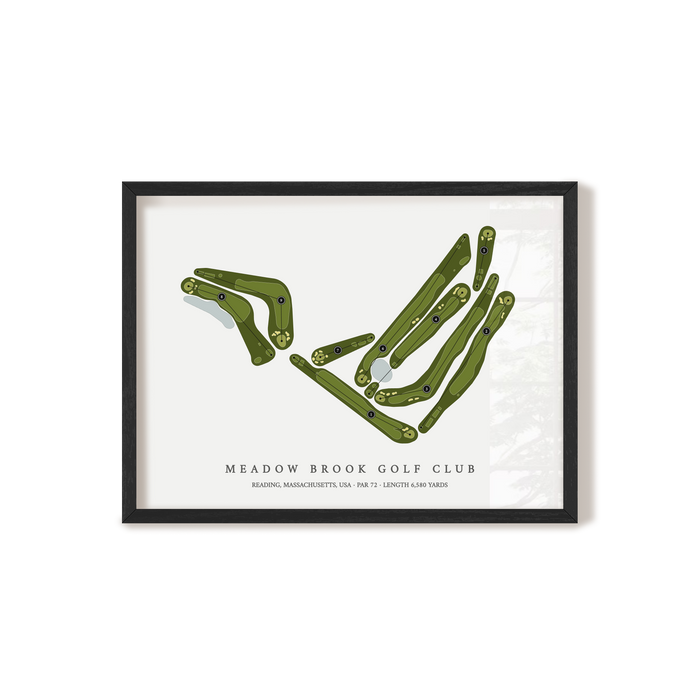 Meadow Brook Golf Club | Golf Course Map | Black+Frame
