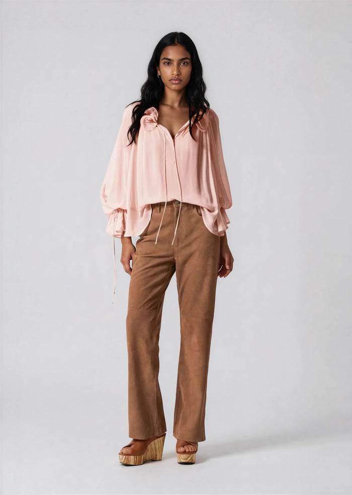 & Other Stories - Melissa Suede Trousers - Brown -