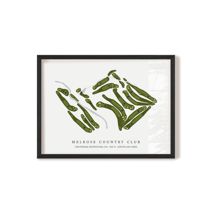 Melrose Country Club | Golf Course Map | Black+Frame