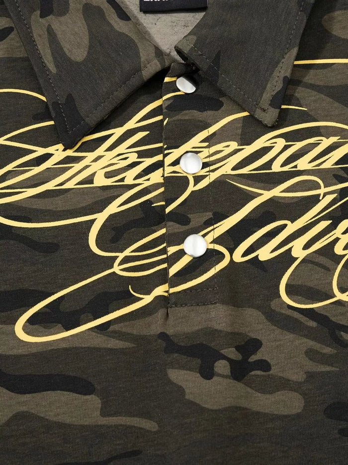 Men's Camouflage Short Sleeve Polo