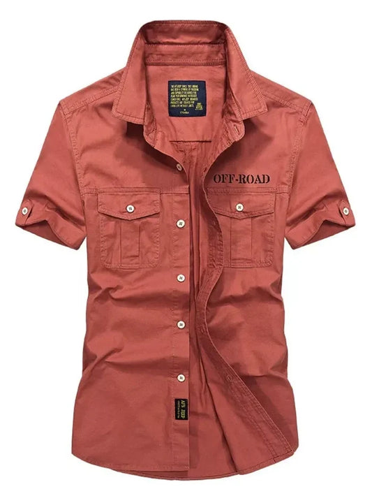 Men's Plus Size Casual Short-Sleeve Shirt