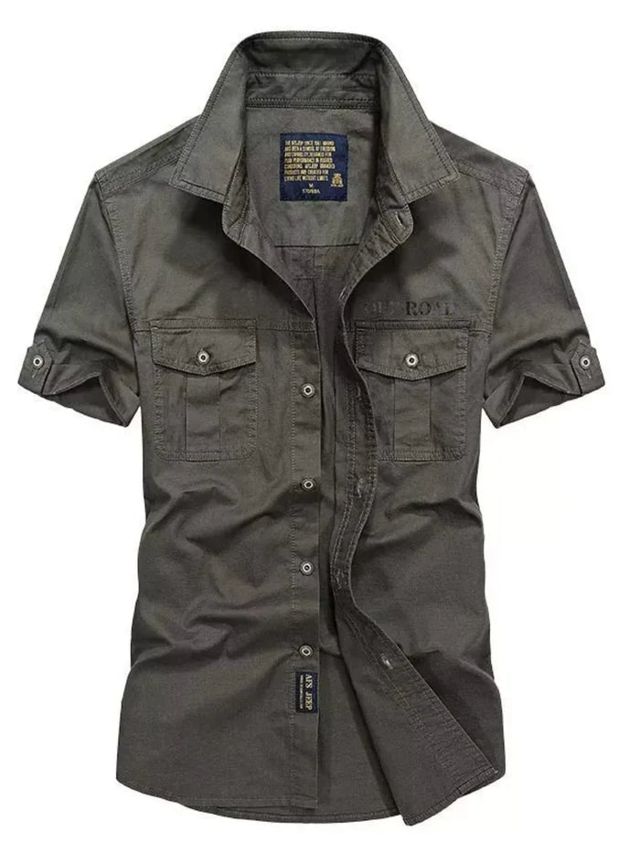Men's Plus Size Casual Short-Sleeve Shirt