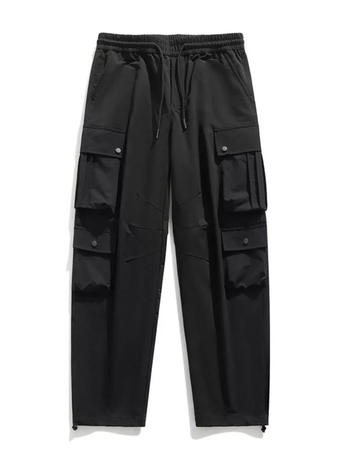 Men's Plus Size Loose Fit Multi-Pocket Cargo Pants