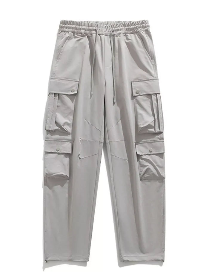 Men's Plus Size Loose Fit Multi-Pocket Cargo Pants