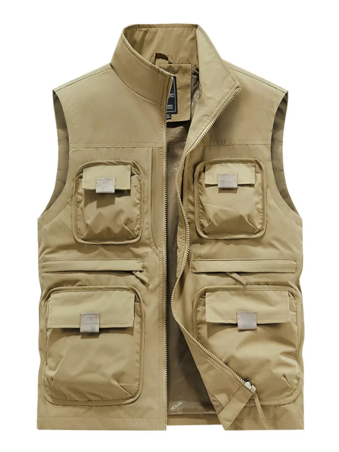 Men's Plus Size Multi-Pocket Cargo Vest