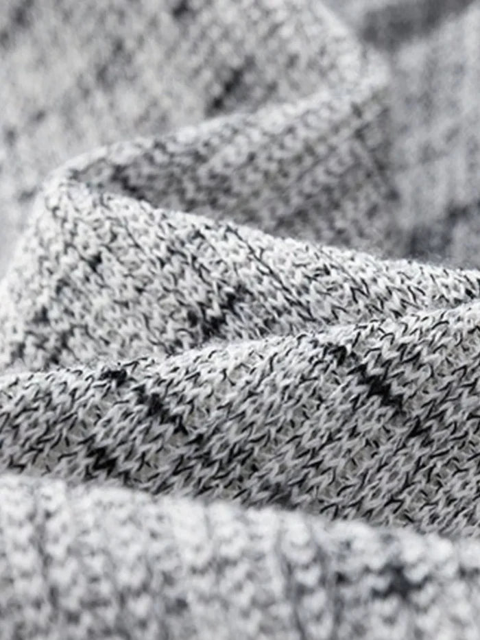 Men's Plus Size Stand Collar Textured Sweatshirt with Kangaroo Pocket