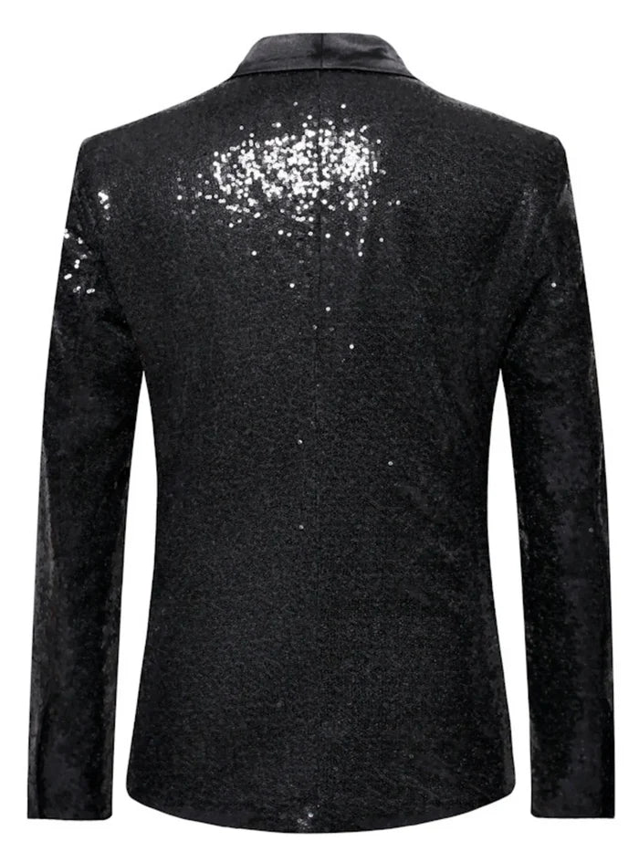 Men's Sequin Long Sleeve Blazer