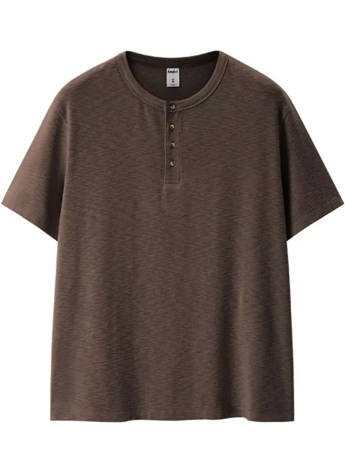 Men's Short Sleeve Henley T-Shirt