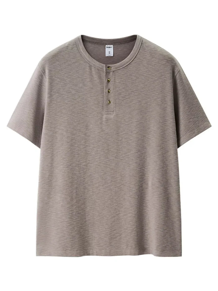 Men's Short Sleeve Henley T-Shirt