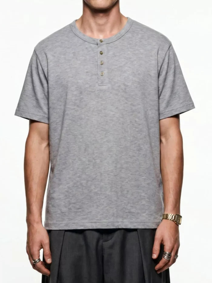 Men's Short Sleeve Henley T-Shirt