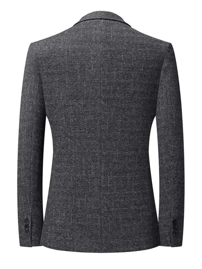 Men's Single-Breasted Tweed Blazer