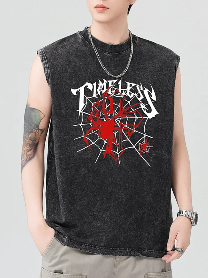 Men's Spider Round Neck Tank