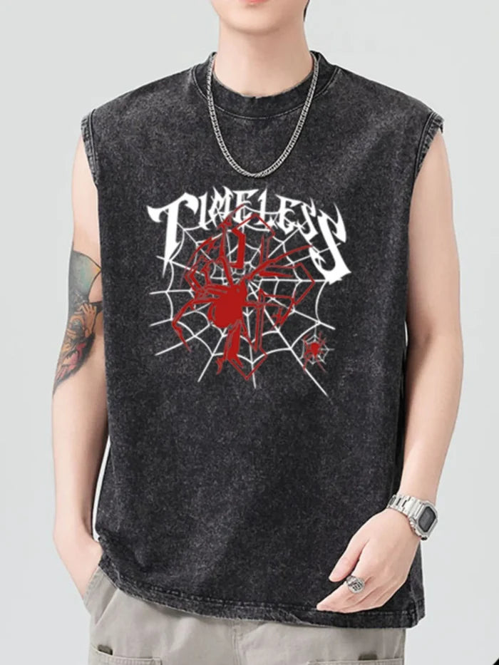 Men's Spider Round Neck Tank