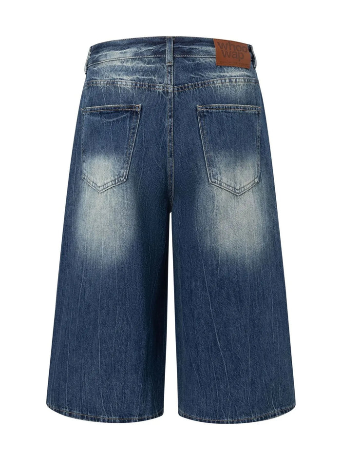 Men's Washed Denim Bermuda Shorts