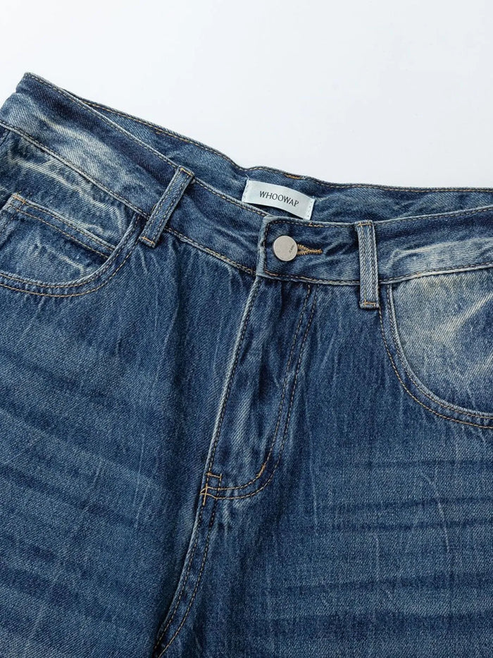 Men's Washed Denim Bermuda Shorts