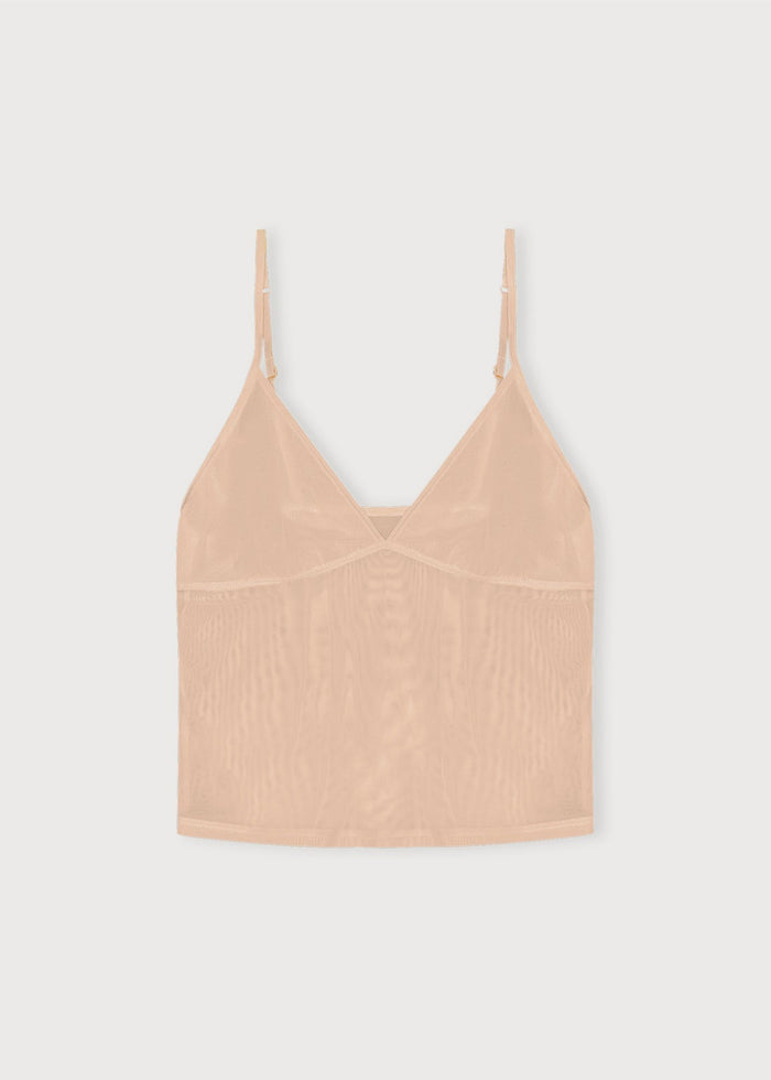 Organic Basics - Mesh Cami - Hazelnut -