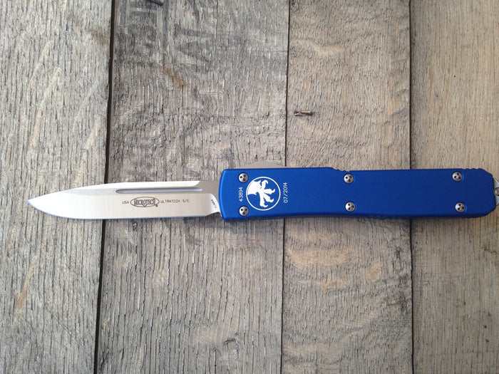 Microtech Ultratech D/A SE OTF (Satin Plain) 121-4 BL (Blue) - GearBarrel.com