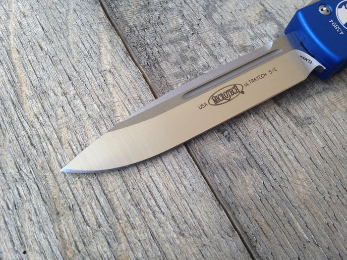 Microtech Ultratech D/A SE OTF (Satin Plain) 121-4 BL (Blue) - GearBarrel.com