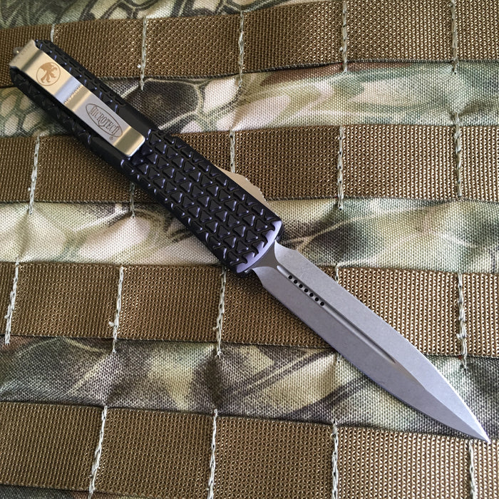 Microtech Ultratech D/E OTF Automatic Tri-Grip (3.4" Stonewash) 122-10 - GearBarrel.com