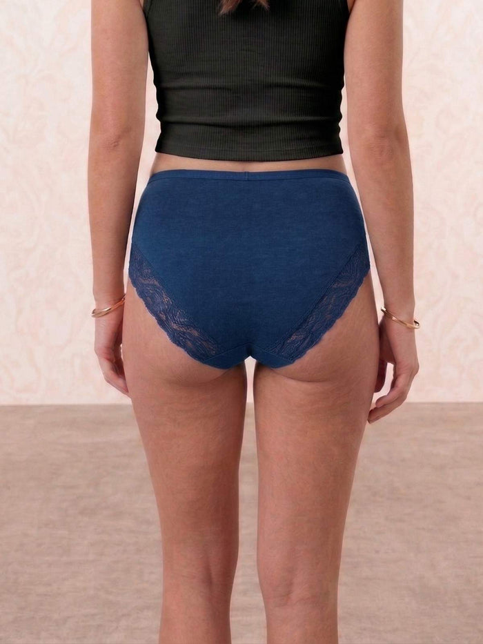 Mid-Hipster Panty with Lace Trim (Pack of 3)