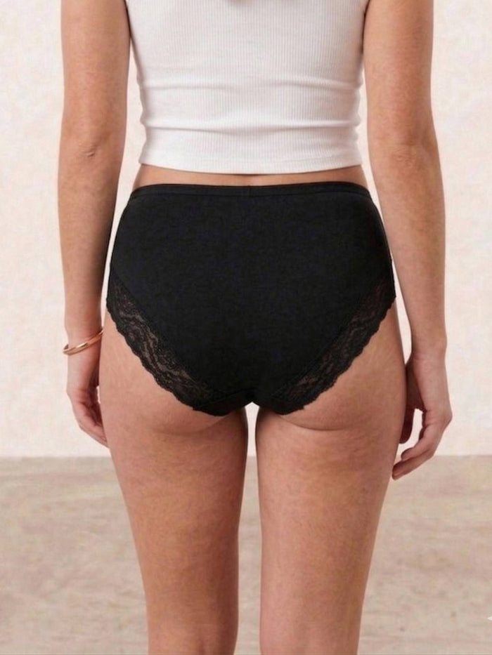 Mid-Hipster Panty with Lace Trim (Pack of 3)