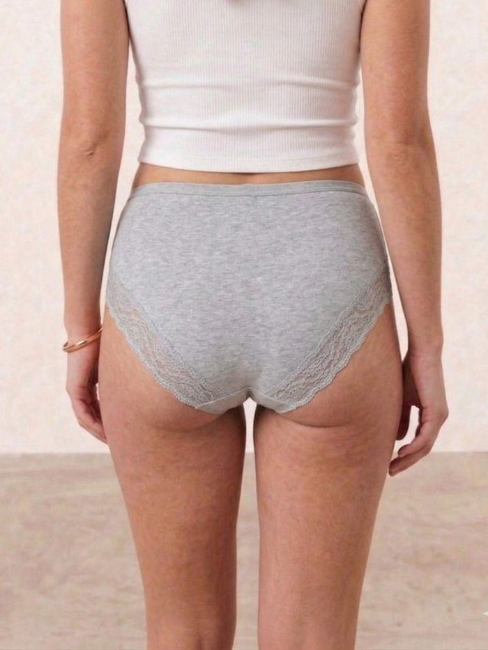 Mid-Hipster Panty with Lace Trim (Pack of 3)