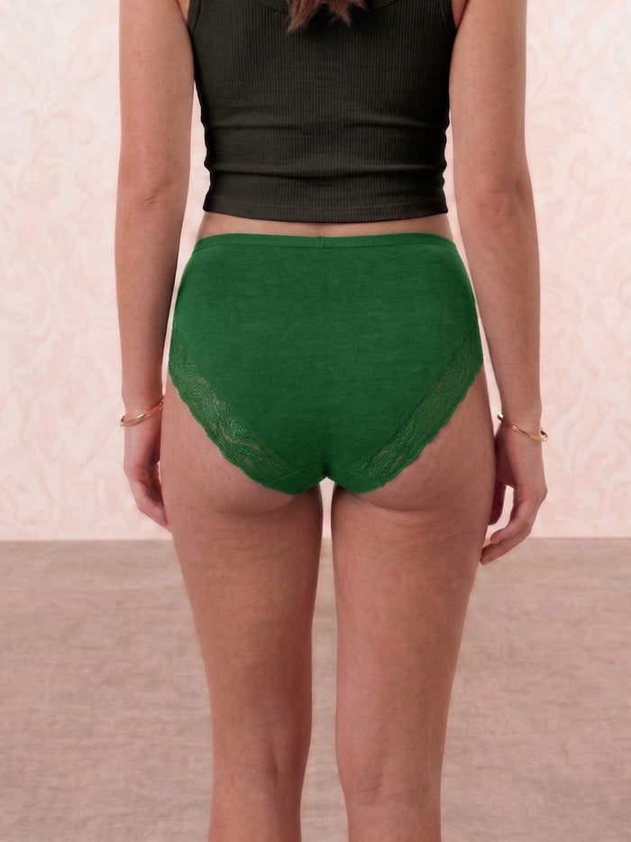 Mid-Hipster Panty with Lace Trim (Pack of 3)