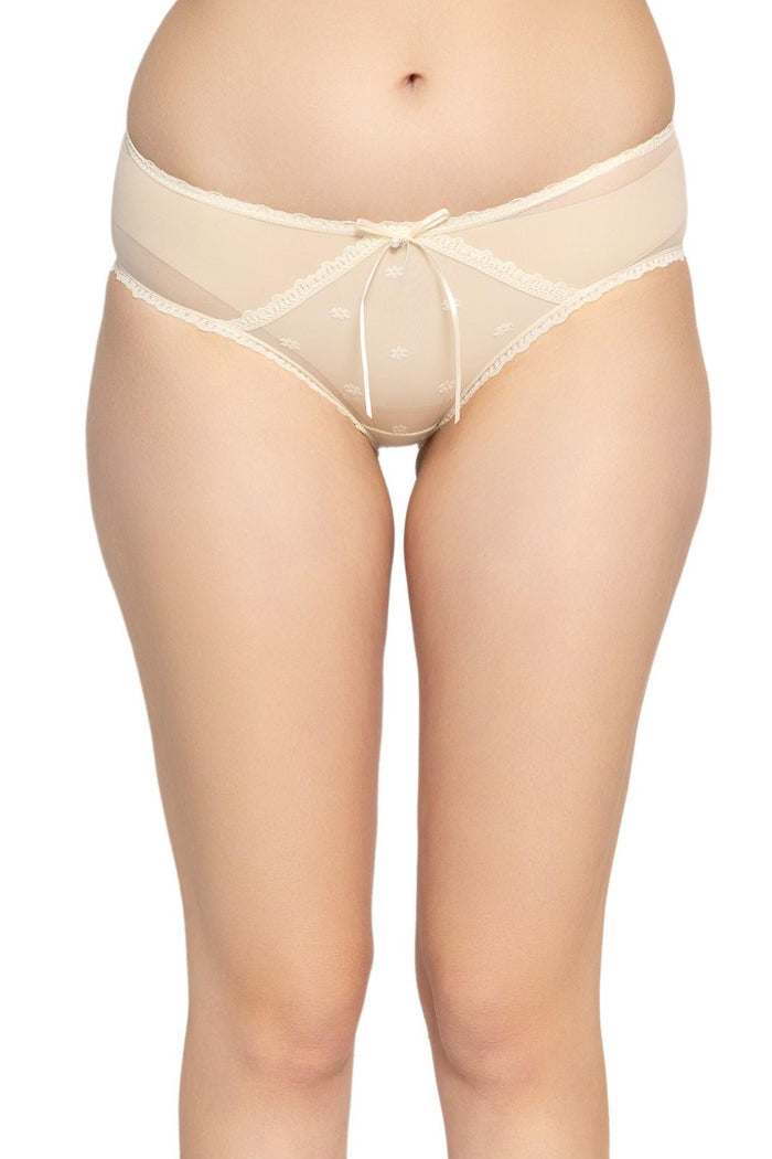 Mid-Rise Hipster Panty with Lace Trim- Pack of 3