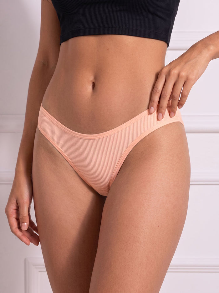 Mid-Waist Bikini Panty-Pack of 4
