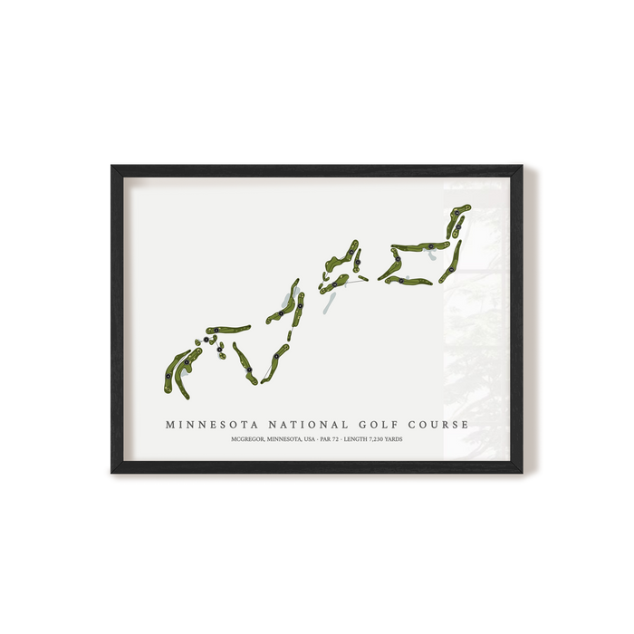 Minnesota National Golf Course | Golf Course Map | Black Frame