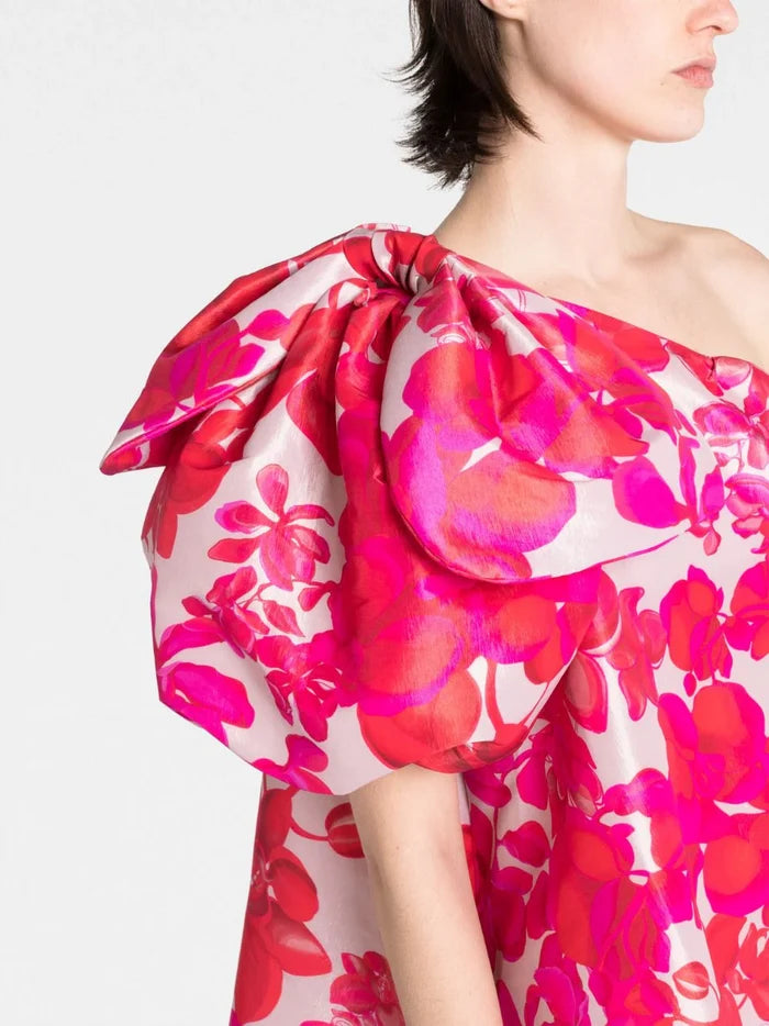 Mithali Floral-Print One-Shoulder Dress