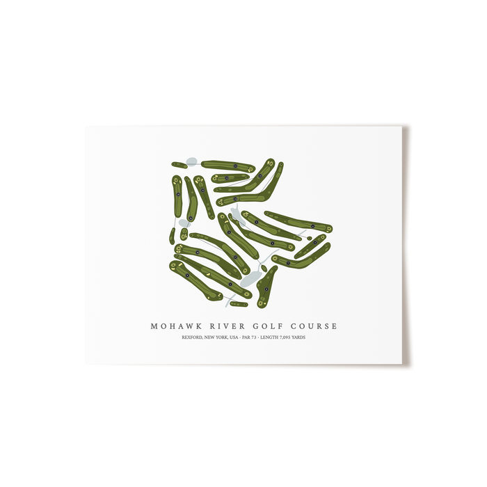 Mohawk River Golf Course | Golf Course Map | Unframed