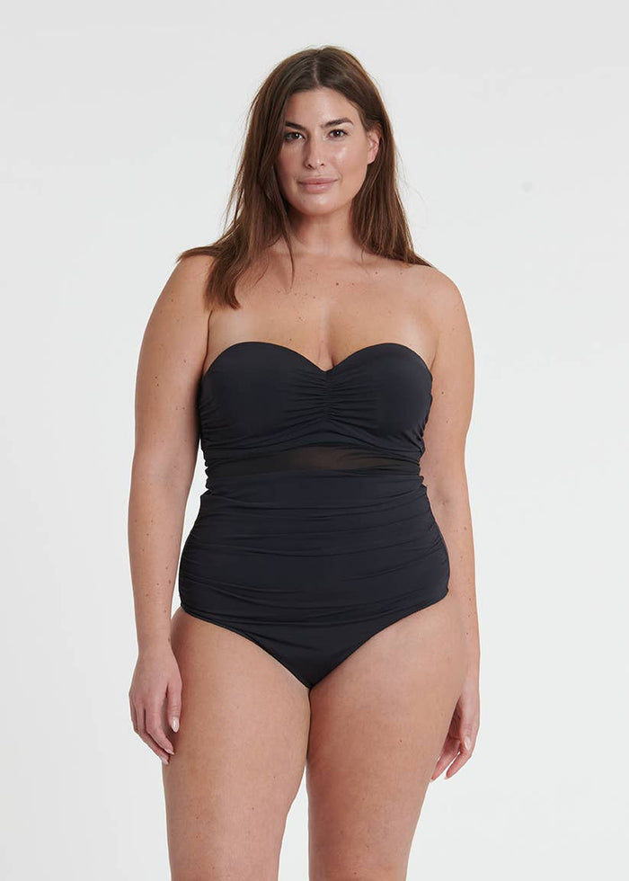 Multiway Adjustable Halter Swimsuit in Black