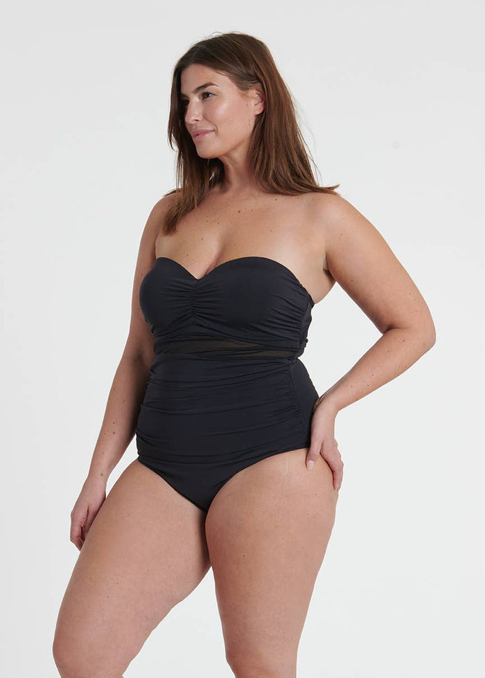 Multiway Adjustable Halter Swimsuit in Black