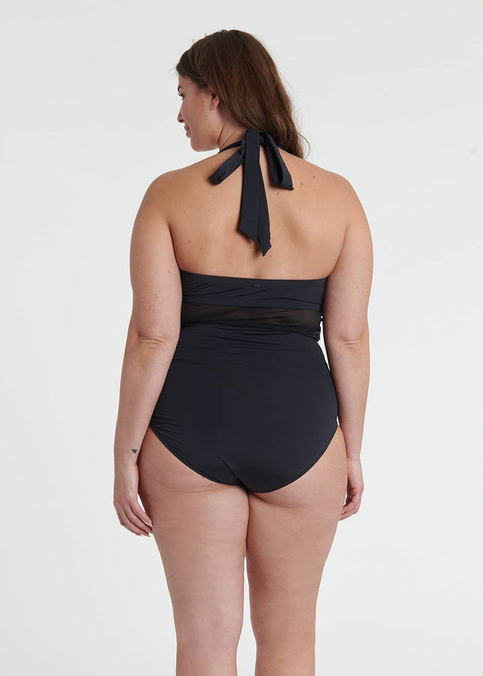 Multiway Adjustable Halter Swimsuit in Black