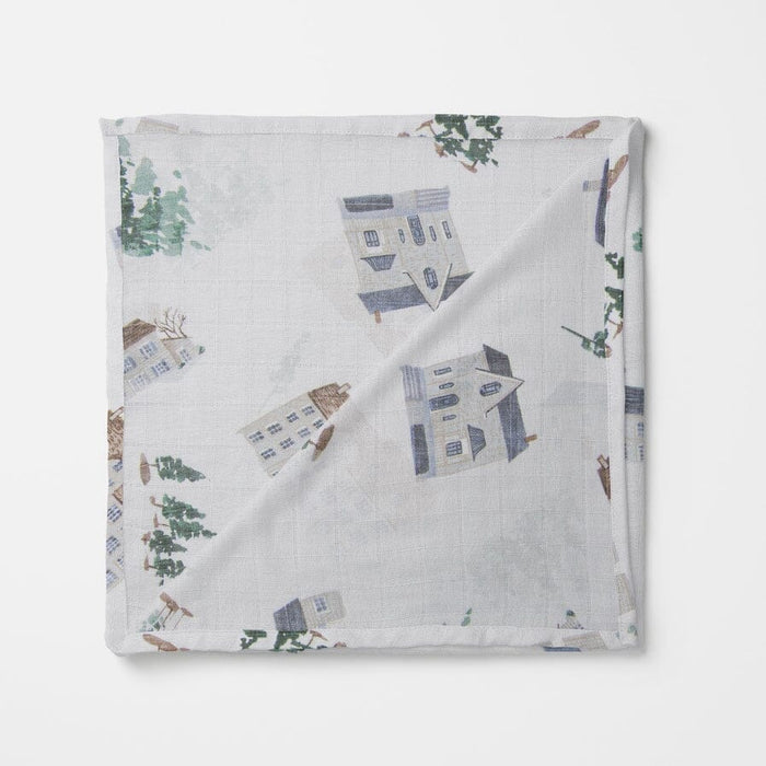 Muslin Swaddle Blanket, Organic - Home Print Swaddle Blanket Banks-Lyon Botanical