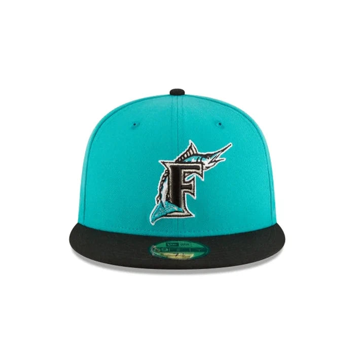 New Era Florida Marlins World Series Teal Wool 59FIFTY Fitted blue color