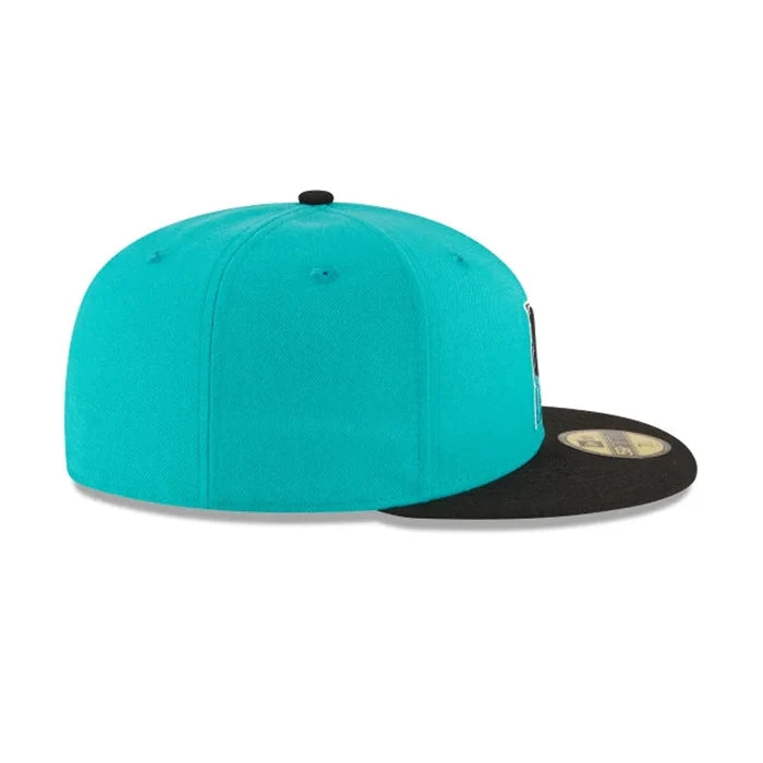 New Era Florida Marlins World Series Teal Wool 59FIFTY Fitted blue color