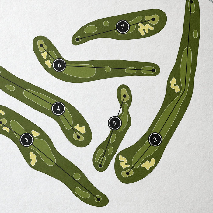 Newport News Golf Club - Cardinal Course | Golf Course Map | Close Up