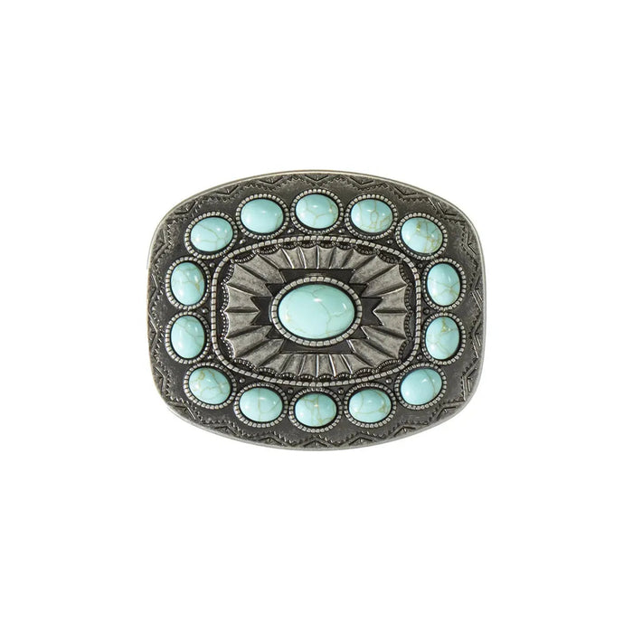 Nocona Southwest Turquoise Stone - Belt Buckle - Hatcountry