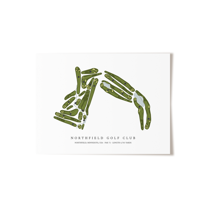 Northfield Golf Club | Golf Course Map | Unframed