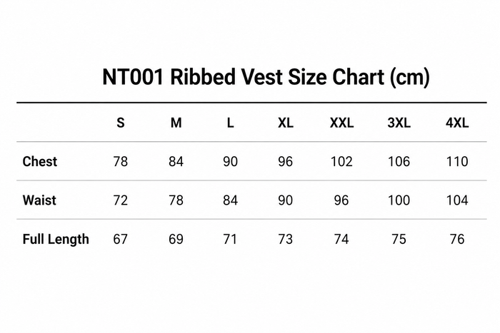 NT001 Ribbed Tank